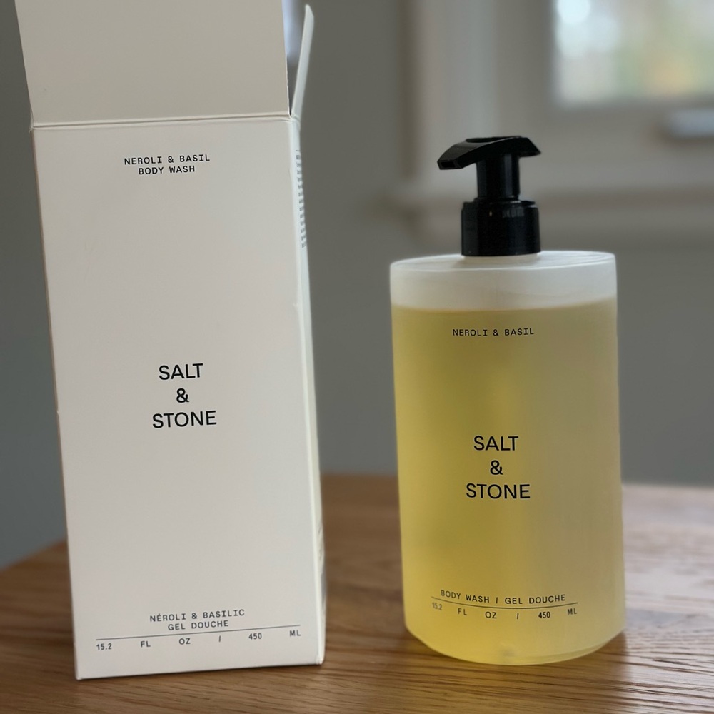 EUC neroli and basil salt & stone body wash